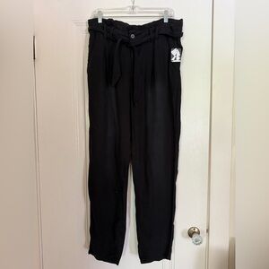 BDG Black High-Waisted Paperbag Pants